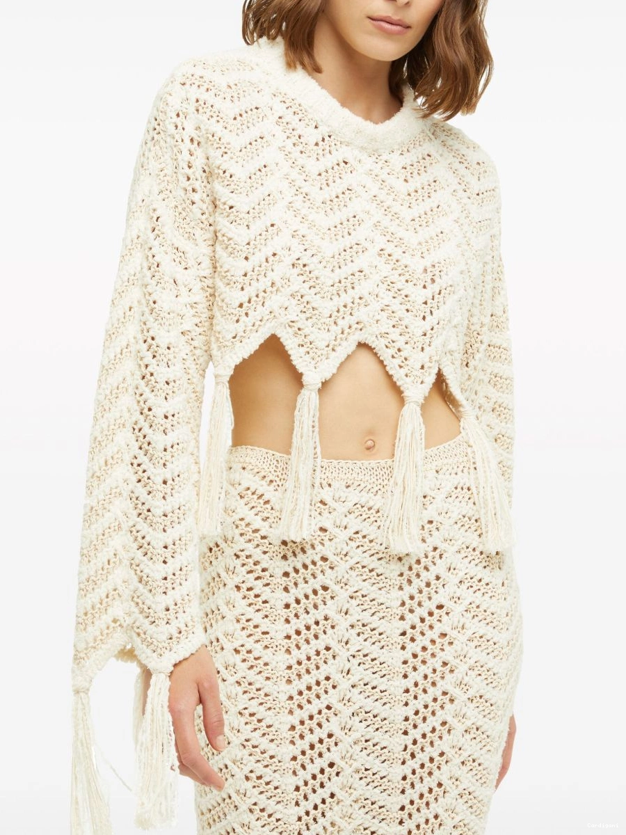 Affordable jumper cropped knit Alanui fringed Women chevron 0415